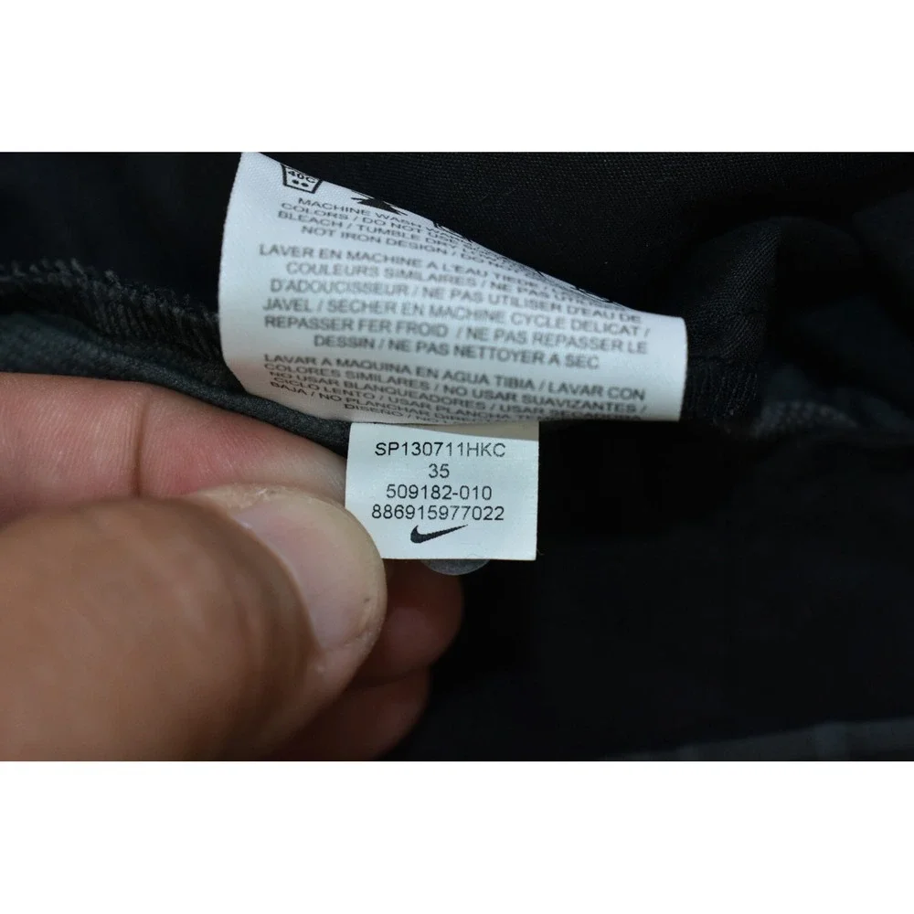 Nike Golf Tour Performance Mens Shorts Size 35 Gray/Black Plaid Chino Flat Front